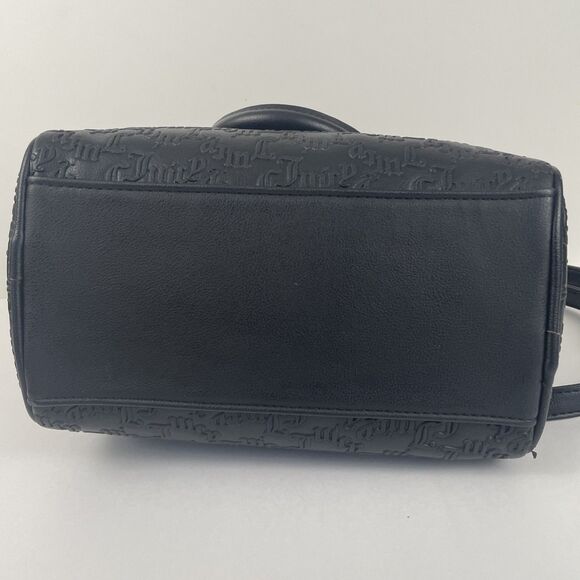 Black Y2K Juicy Couture Fame Satchel Bag / Purse 2000s All Over Pattern - Picture 7 of 9